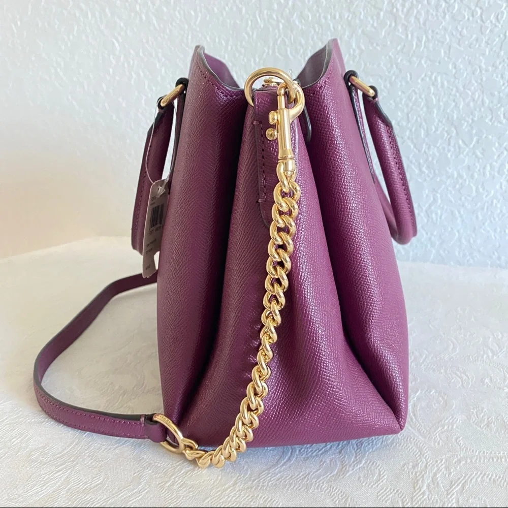 Coach burgundy Leather Sage Carryall Bag - Picture 7 of 8